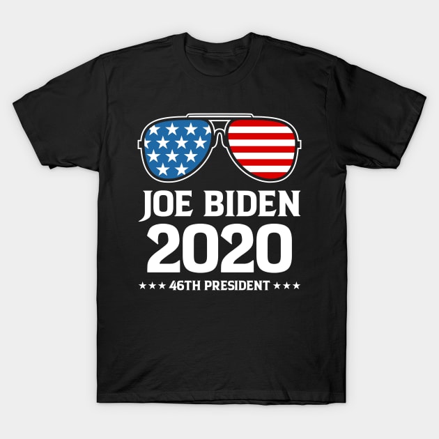 Joe Biden Sunglasses Flag Aviators, Funny American President 46 2020 2024 Gifts T-Shirt by Printofi.com